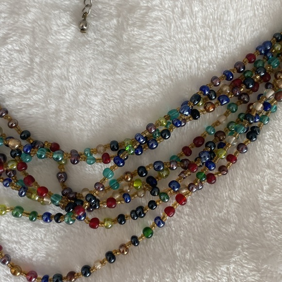 Beaded multicoloured necklace - Picture 6 of 12